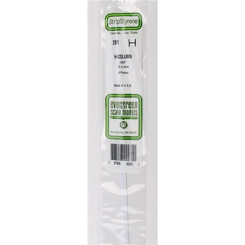 Evergreen 00281 H-Column 0.060 x 14in / 1.5mm x 36cm 4pc - Image 4