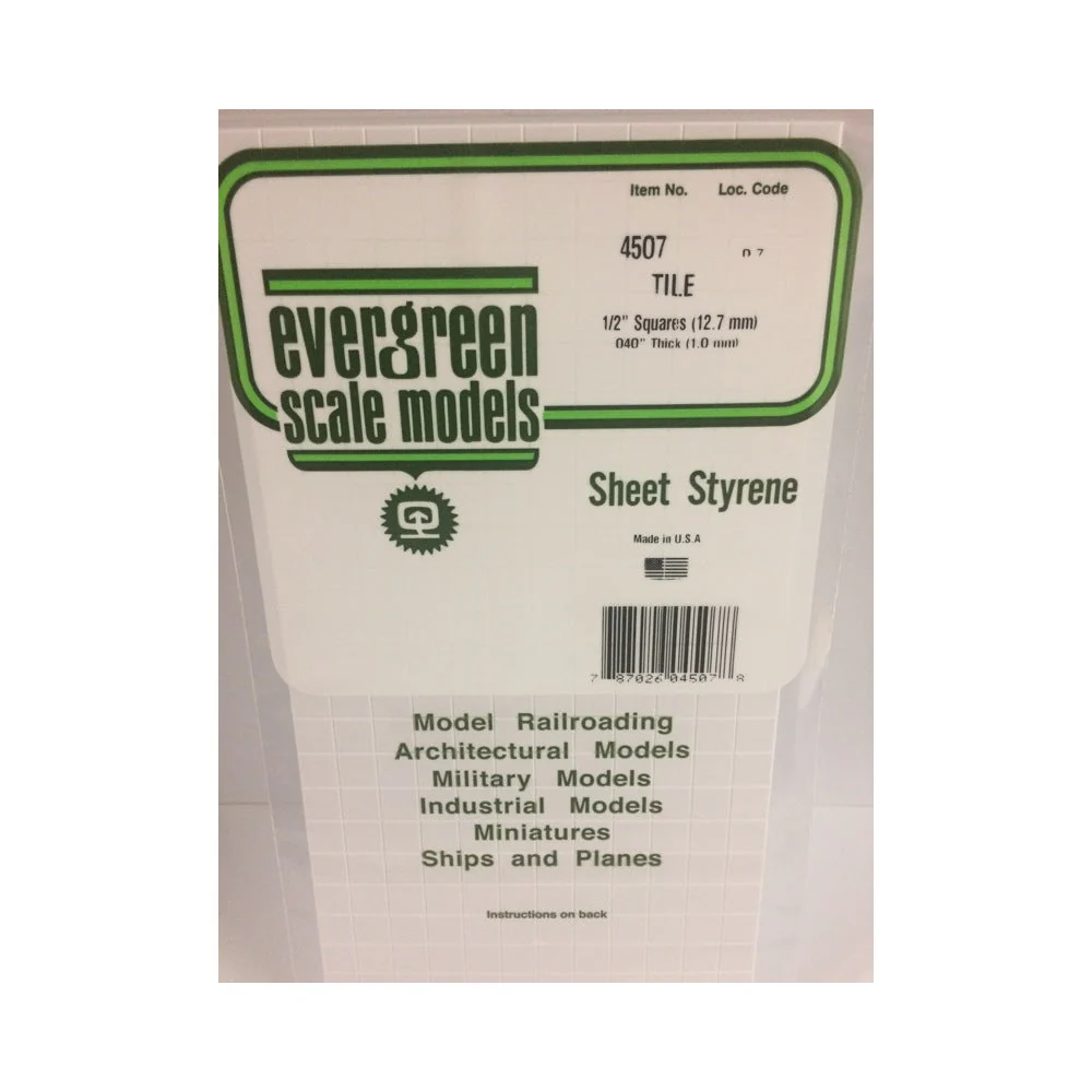 Evergreen 04507 Square Tile0.500 x 6 x 12in / 12.7mm x 15cm x 30cm 1pc - Image 2