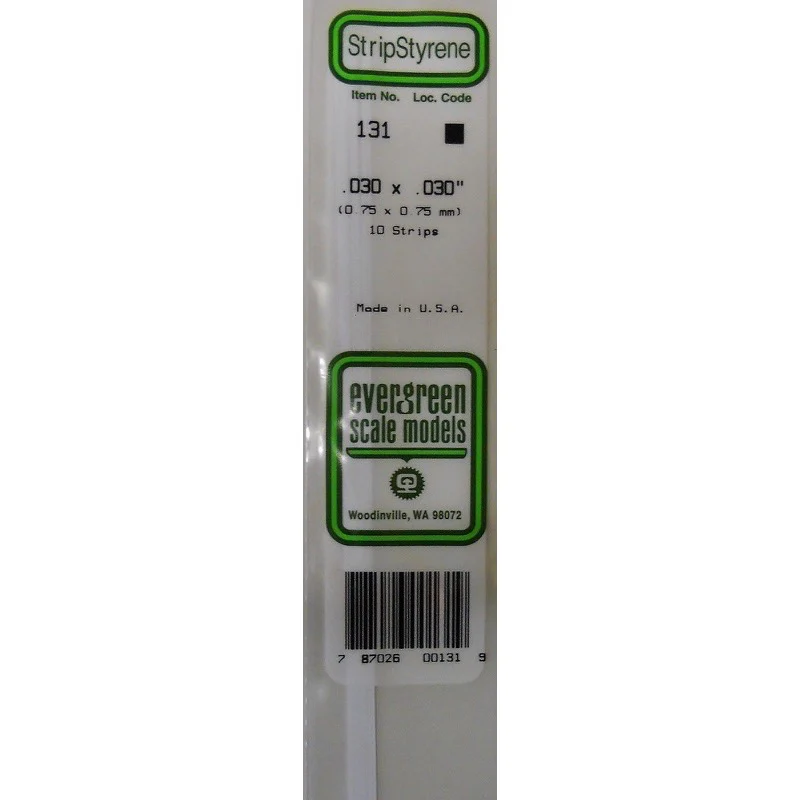 Evergreen 00131 Styrene Strips 0.030 x 0.030 x 14in / 0.76mm x 0.76mm x 36cm - 10 - Image 2