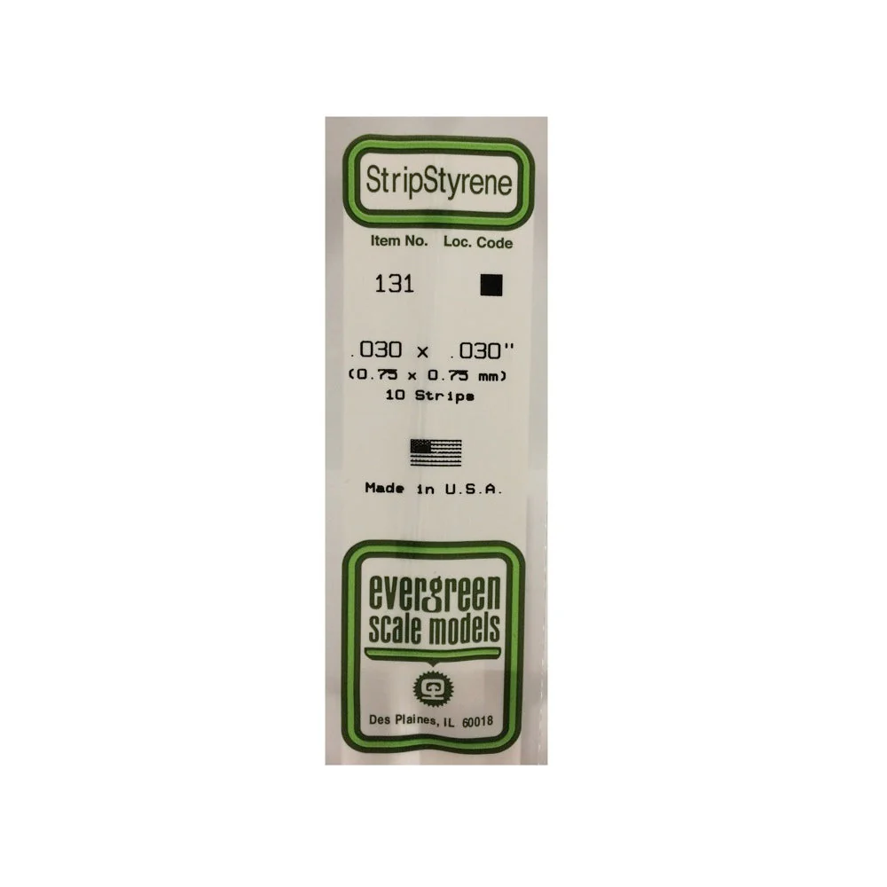 Evergreen 00131 Styrene Strips 0.030 x 0.030 x 14in / 0.76mm x 0.76mm x 36cm - 10 - Image 3