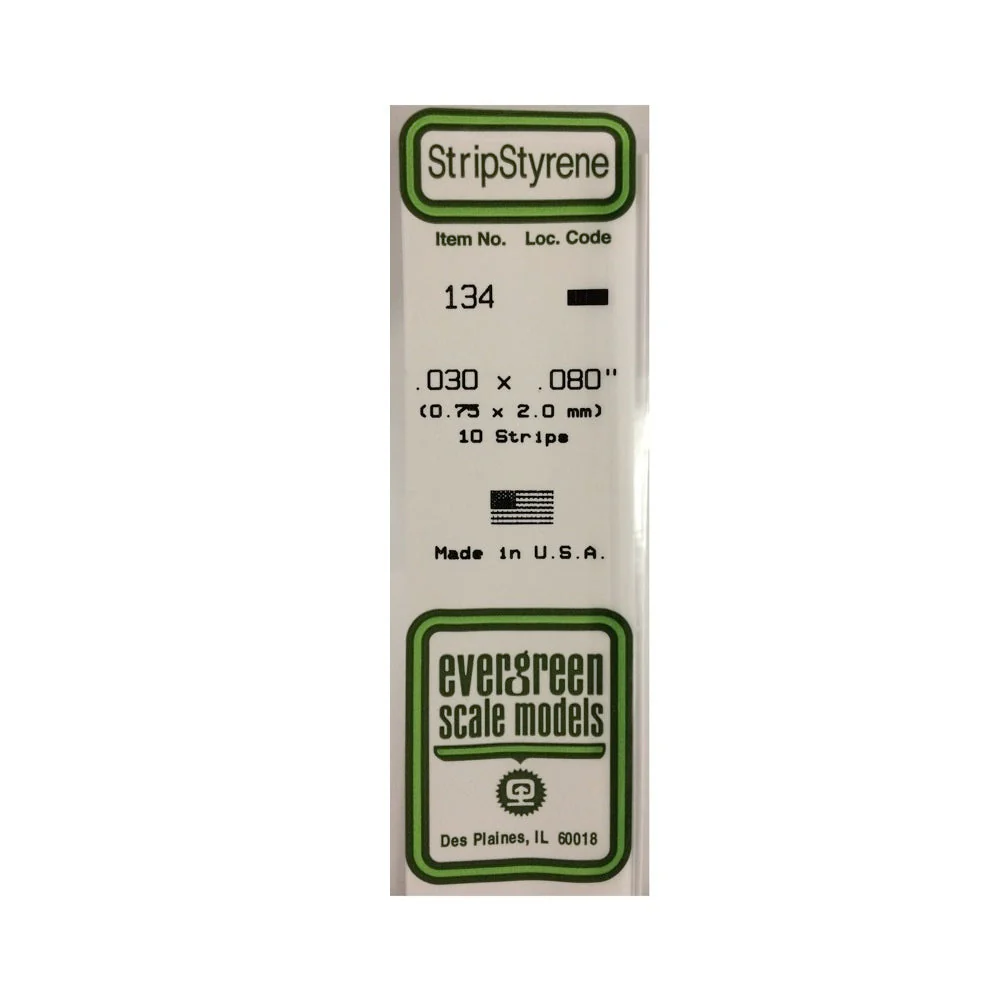 Evergreen 00134 Styrene Strips 0.030 x 0.080 x 14in / 0.76mm x 2mm x 36cm - 10 - Image 3