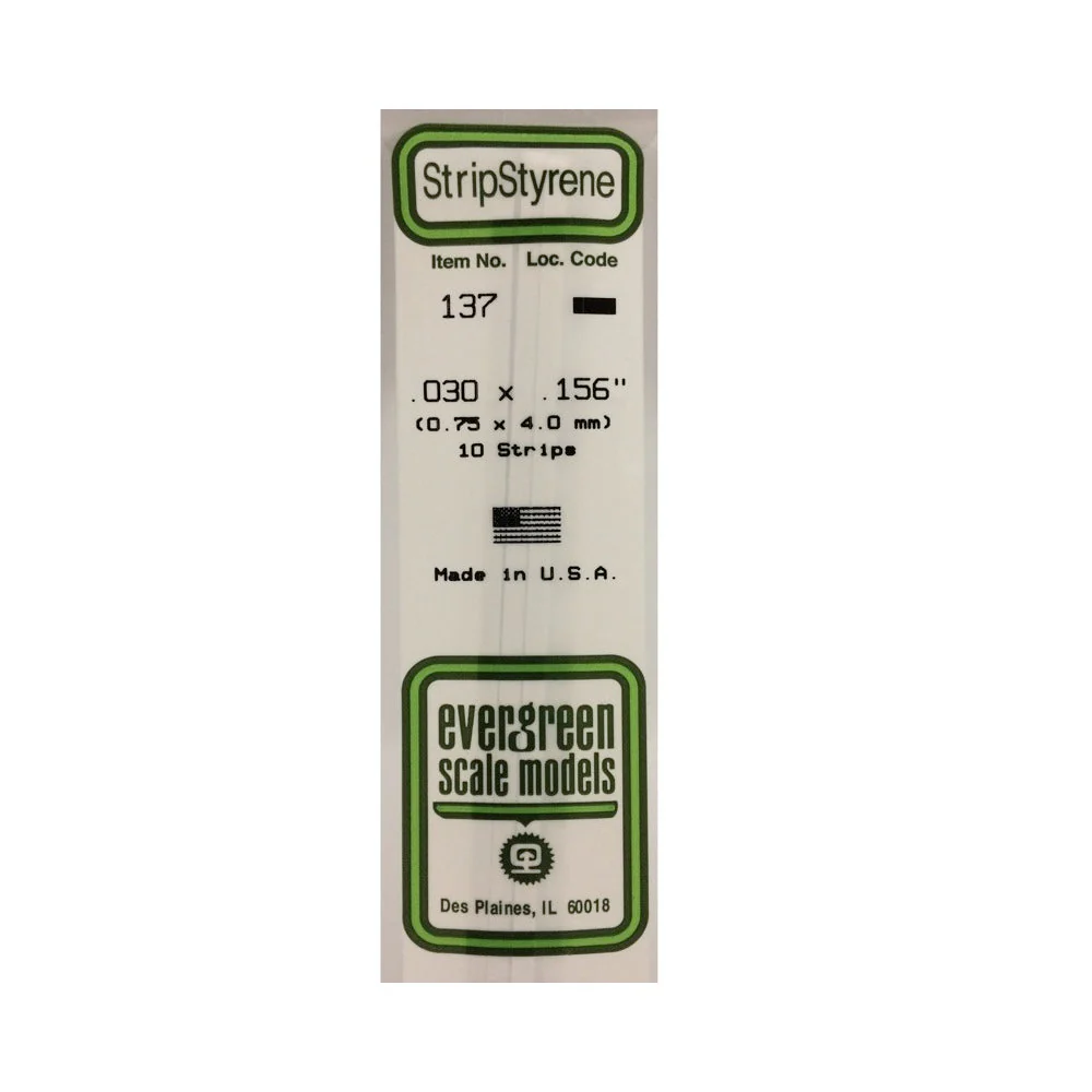 Evergreen 00137 Styrene Strips 0.030 x 0.156 x 14in / 0.76mm x 4mm x 36cm - 10 - Image 2