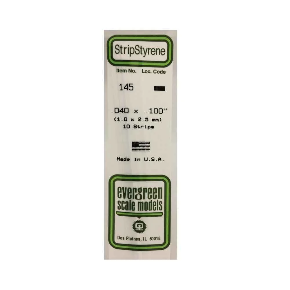 Evergreen 00145 Styrene Strips 0.040 x 0.100 x 14in / 1mm x 2.5mm x 36cm - 10 - Image 3