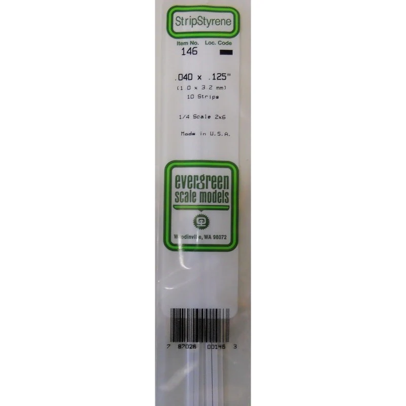 Evergreen 00146 Styrene Strips 0.040 x 0.125 x 14in / 1mm x 3.2mm x 36cm - 10 - Image 2