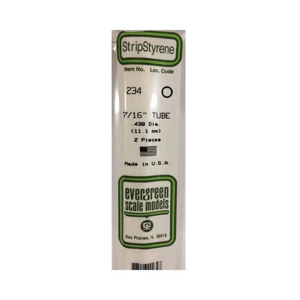 Evergreen 00234 Styrene Tube 0.438 x 14in / 11.1mm x 36cm - 2 - Image 2
