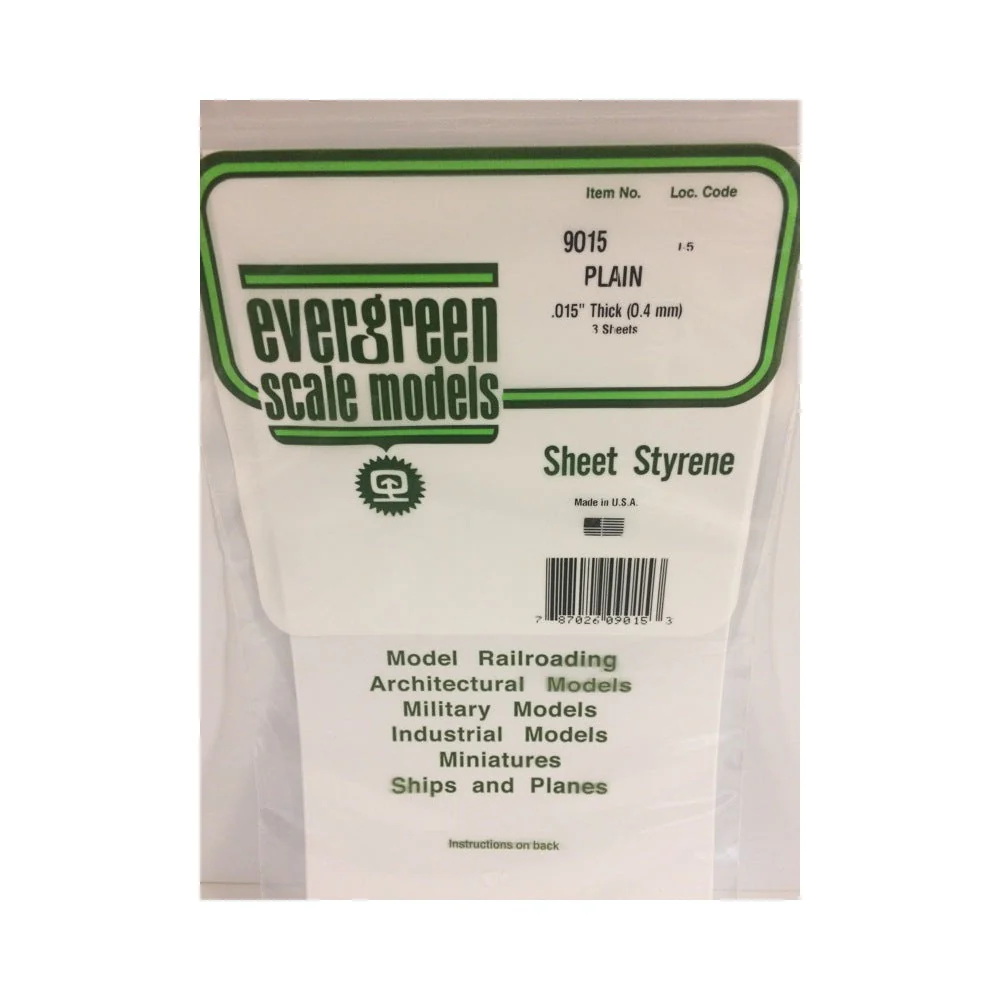 Evergreen 09015 Styrene White Sheets 0.015 x 6 x 12in / 0.38mm x 15cm x 30cm - 3 - Image 2