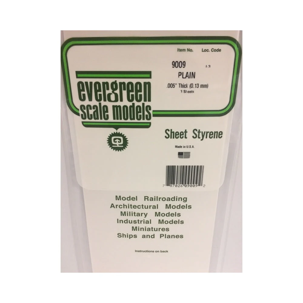 Evergreen 09009 Styrene White Sheets 0.005 x 6 x 12in / 0.13mm x 15cm x 30cm - 3 - Image 2
