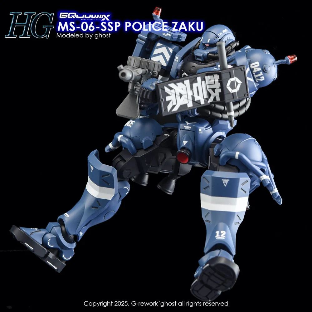 G-Rework CD-H-GQ02 Premium Decal for HG Gquuuuuux Police Zaku - Image 7