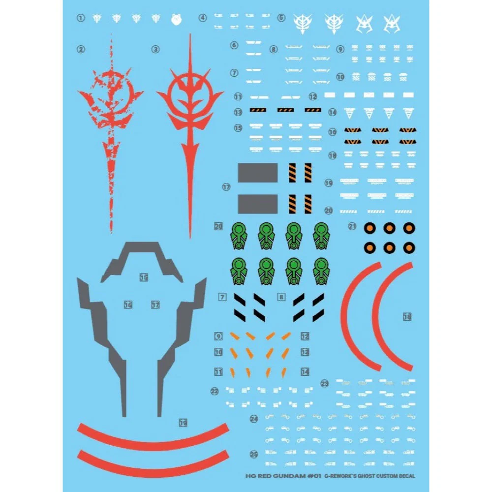 G-Rework CD-H-GQ04 Premium Decal for HG Gquuuuuux Red Gundam - Image 14