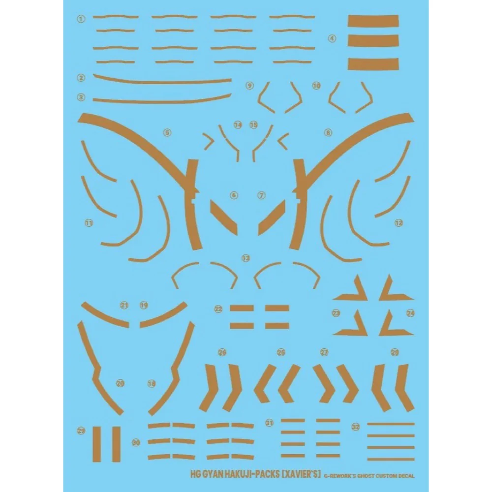 G-Rework CD-H-GQ05 Premium Decal for HG Xavier's Gyan Hakuji-packs - Image 3