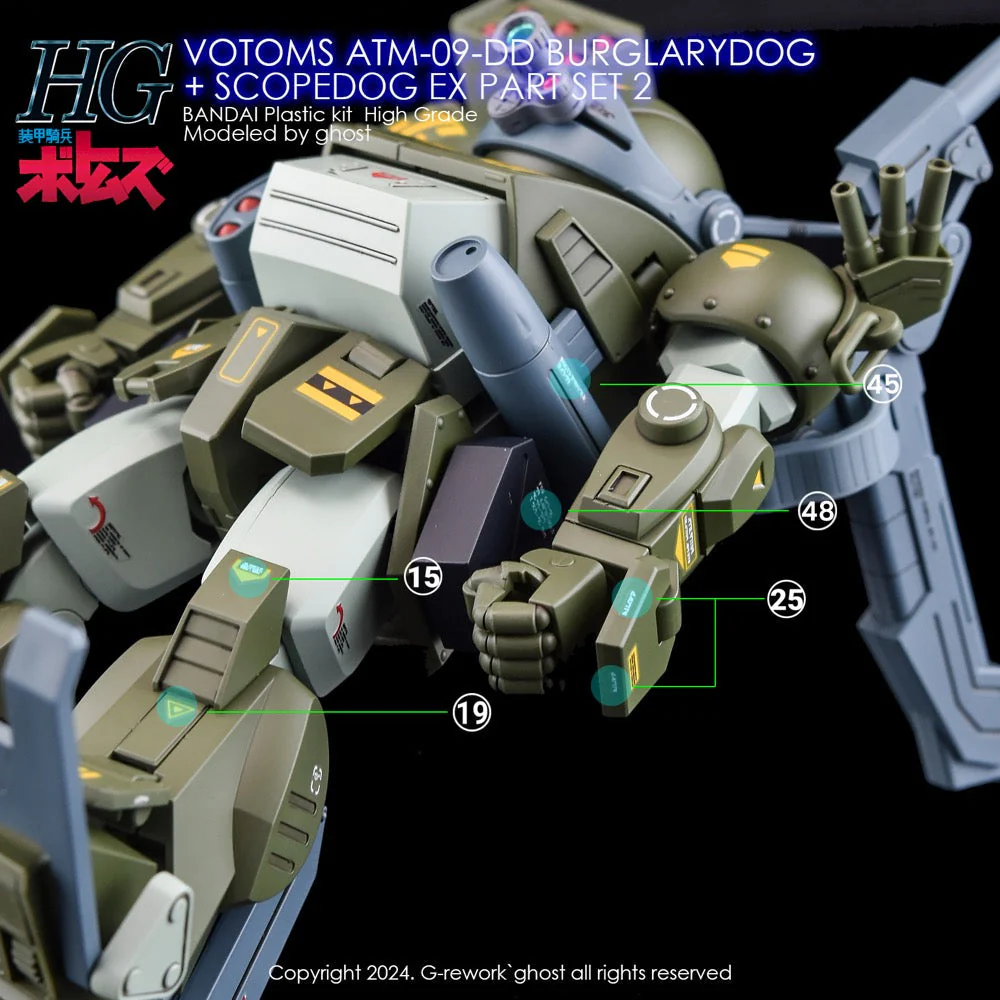 G-Rework CD-H-VBSE Premium Decal for HG Votoms Burglarydog+Scopedog Ex Part Set2 - Image 20