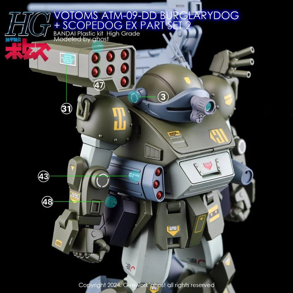 G-Rework CD-H-VBSE Premium Decal for HG Votoms Burglarydog+Scopedog Ex Part Set2 - Image 21