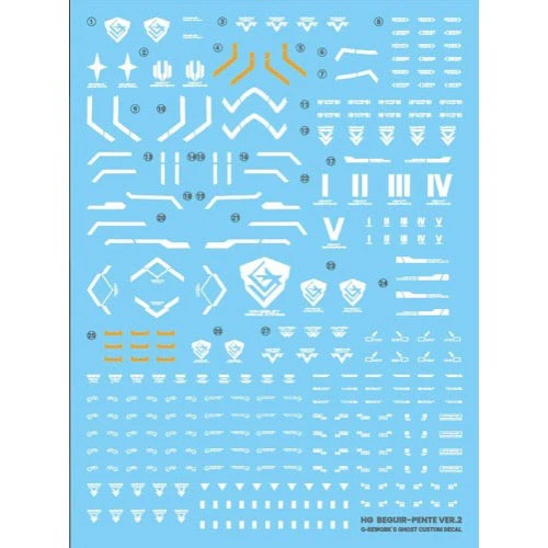 G-Rework CD-H-WM12 Premium Decal for HG The Witch From Mercury Beguir-Pente (Decal V2.0) - Image 2