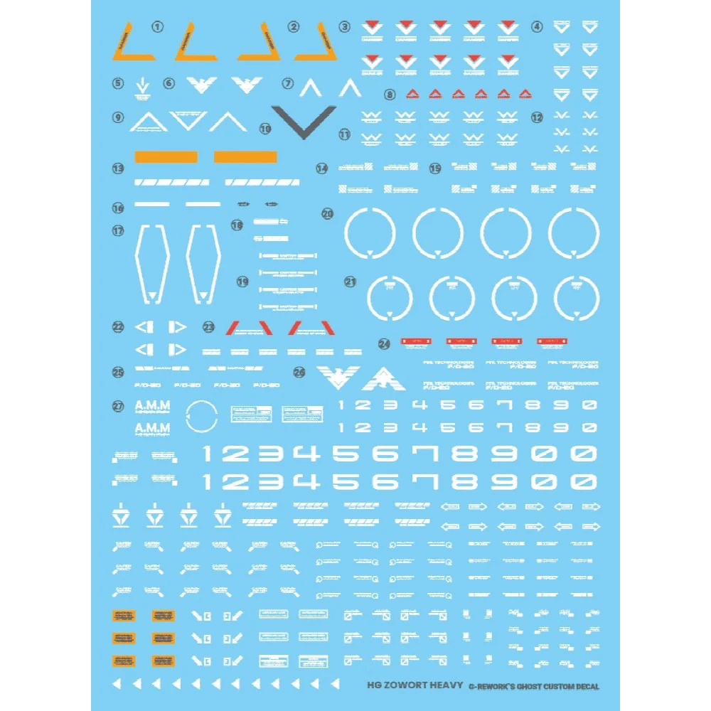 G-Rework CD-H-WM19 Premium Decal for HG Witch From Mercury Aerial. Rebuild - Image 12