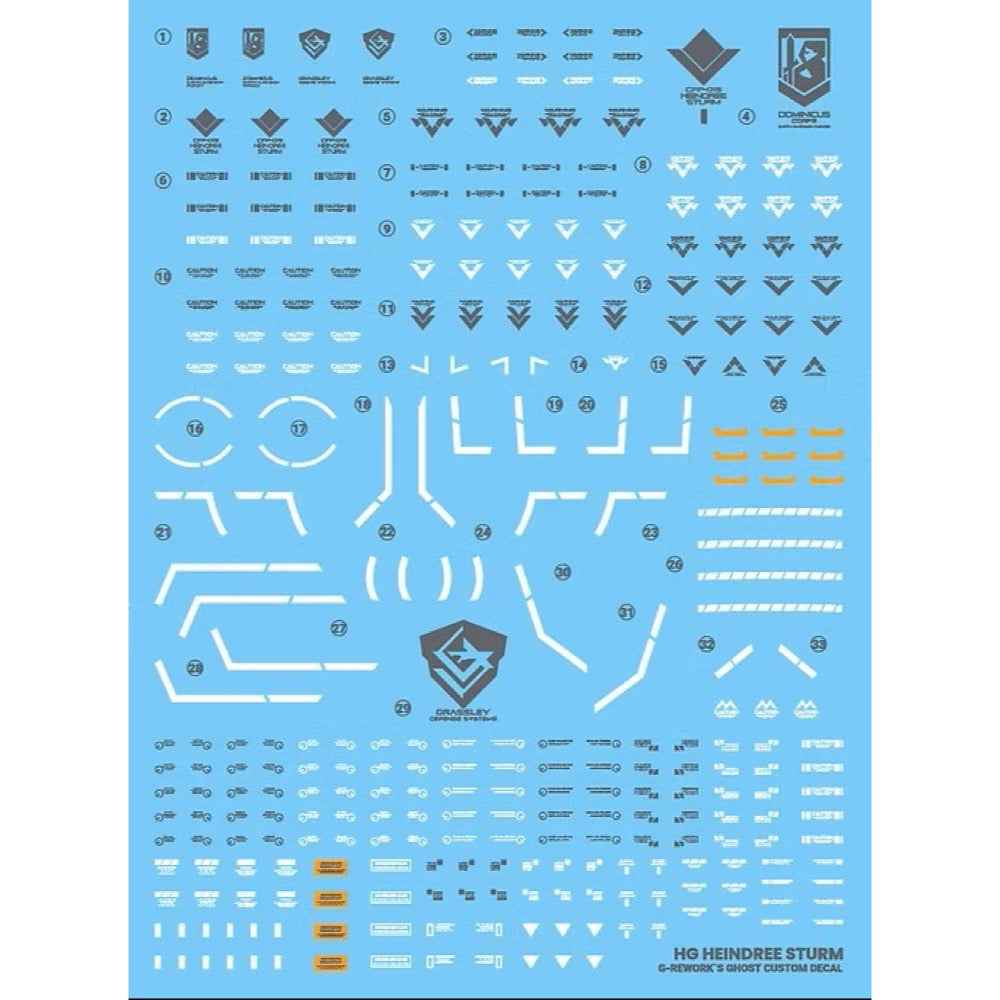 G-Rework CD-H-WM22 Premium Decal for HG Heindree Sturm - Image 2