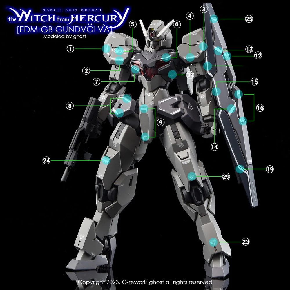 G-Rework CD-H-WM24 Premium Decal for HG Witch From Mercury Gundvolva - Image 11