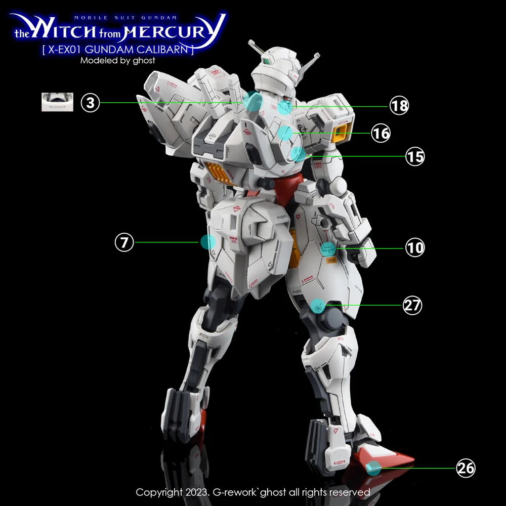 G-Rework CD-H-WM26 Premium Decal for HG Witch From Mercury Calibarn - Image 19
