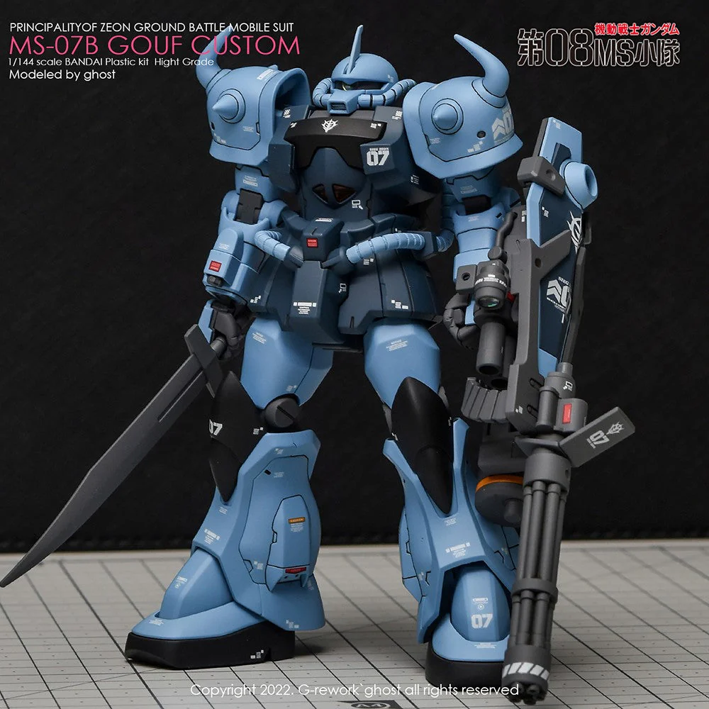 G-Rework CD-H117 Premium Decal for HG Ms-07B Gouf Custom - Image 2