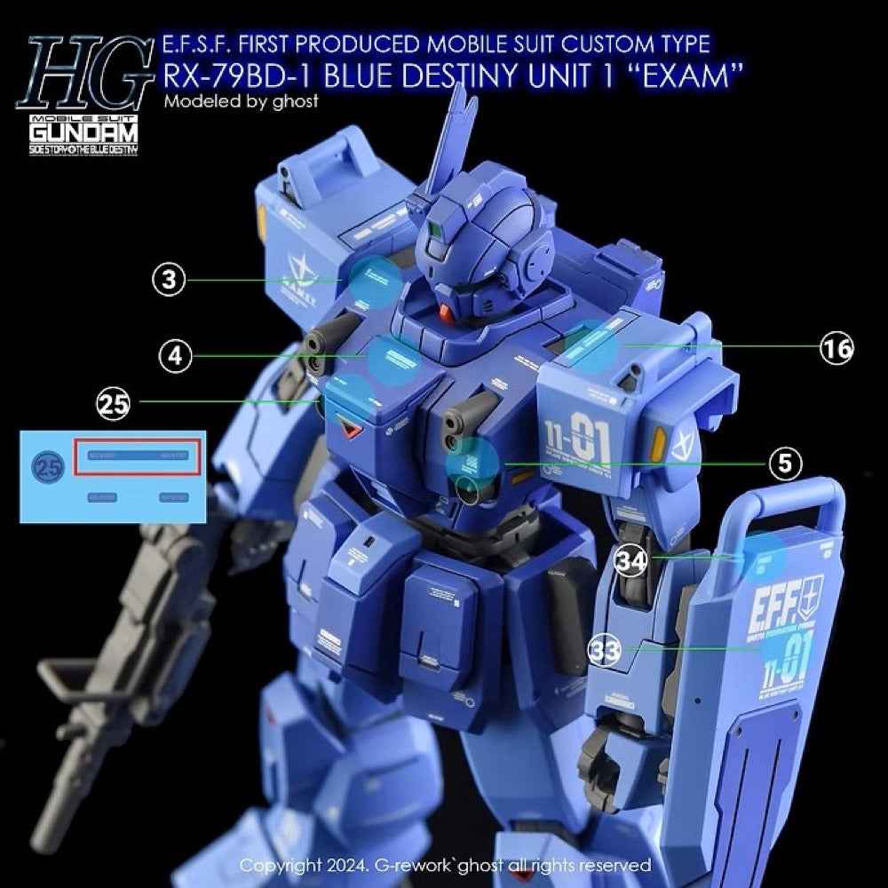 G-Rework CD-H207 Premium Decal for HG RX-79 BD-01 Blue Destiny - Image 4