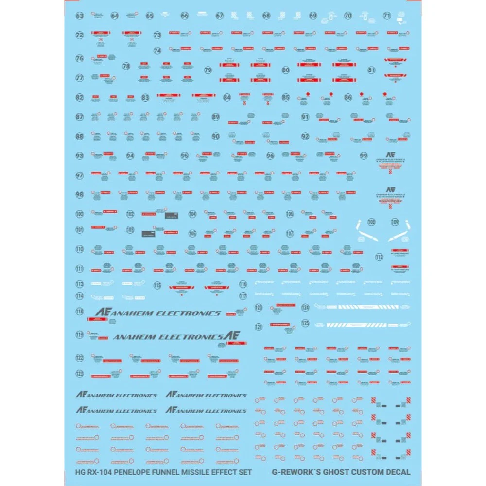 G-Rework CD-H229 Premium Decal for HG Rx-104Ff Penelope
