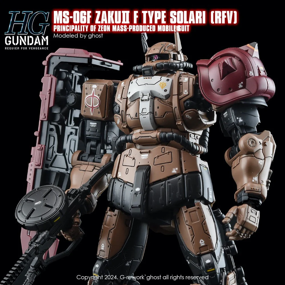 G-Rework CD-H254 Premium Decal for HG Rfv Ms-O6F Zakuii F Type Solari - Image 7