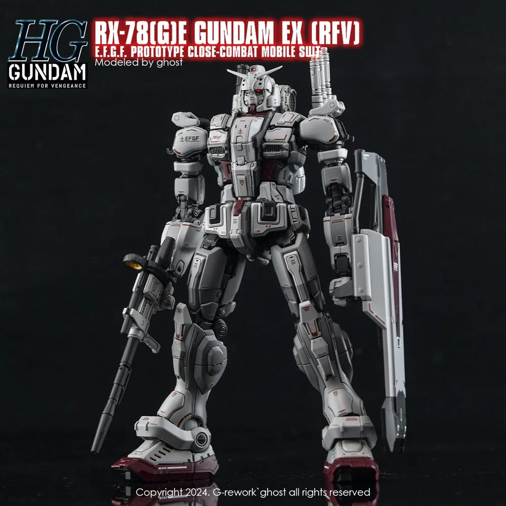G-Rework CD-H255 Premium Decal for HG Rfv Rx-78Ge Gundam Ex - Image 4