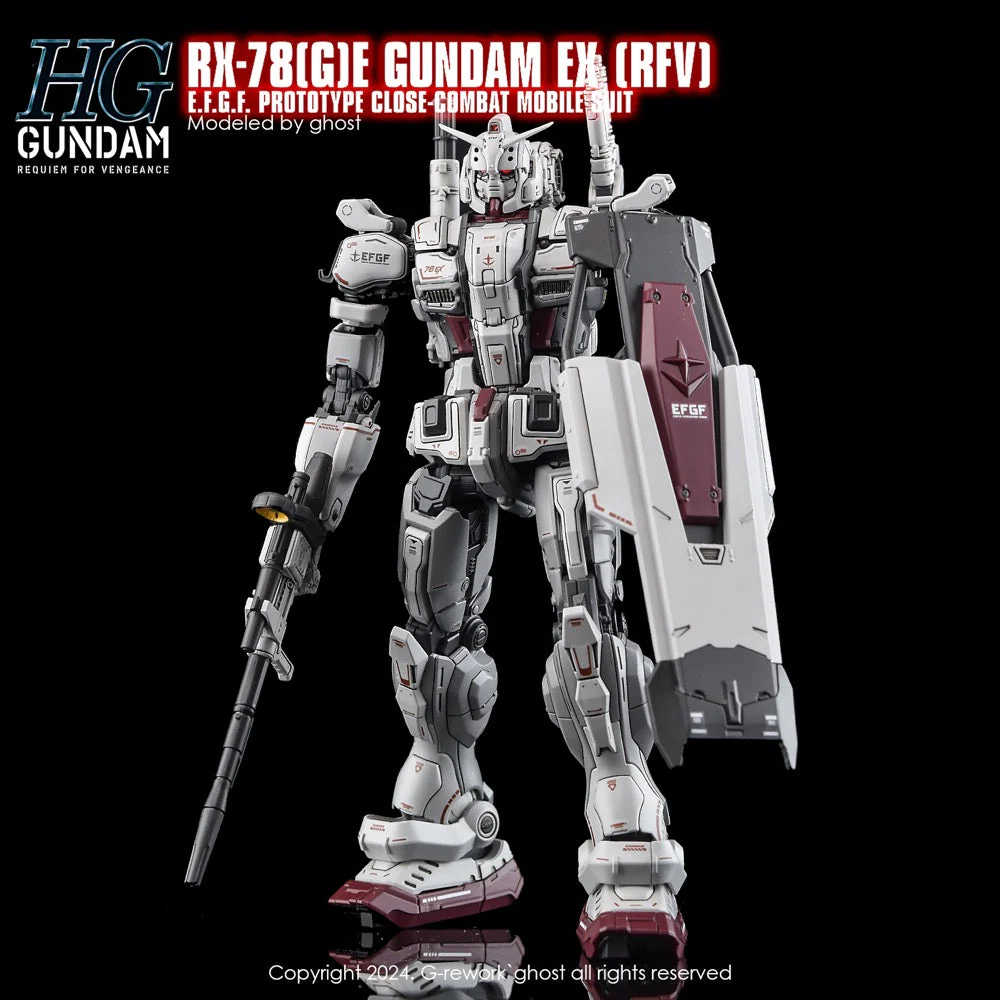 G-Rework CD-H255 Premium Decal for HG Rfv Rx-78Ge Gundam Ex - Image 9