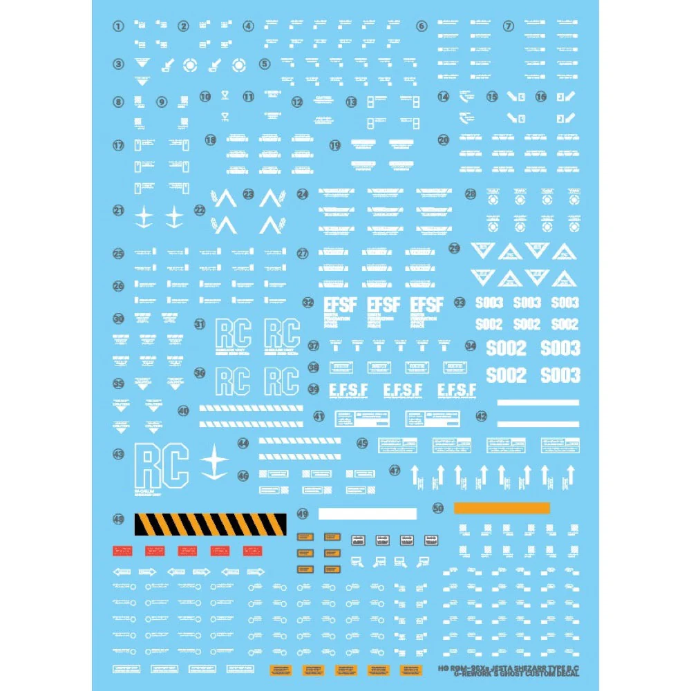 G-Rework CD-HL184 Premium Decal for HG RGm-96Xs Jesta Shezarr Type B/C