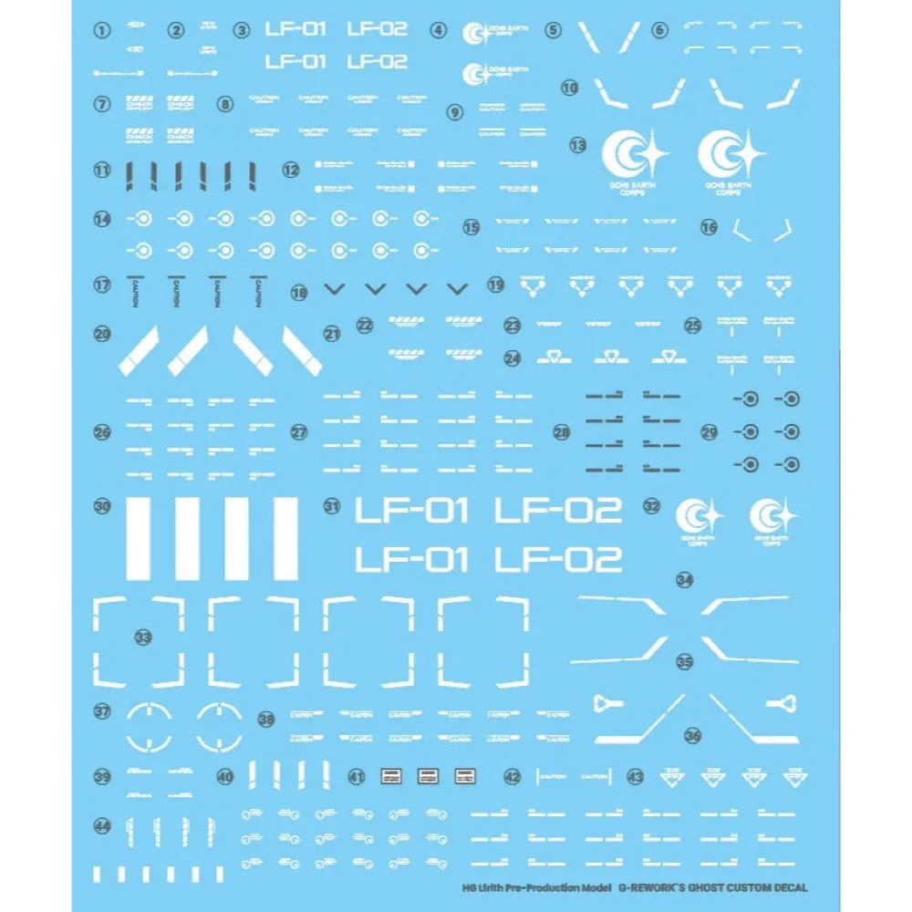 G-Rework CD-HL336 Premium Decal for HG Witch From Mercury Gundam Lfrith Pre-Production Model