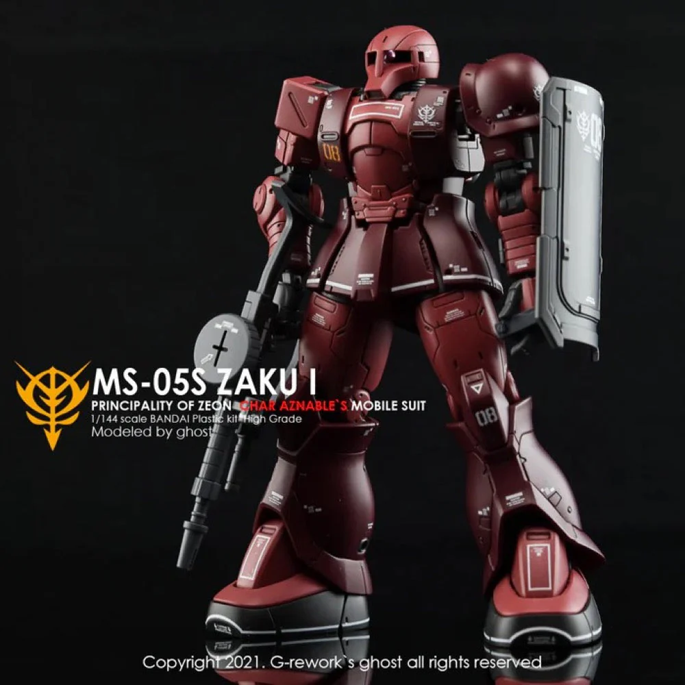 G-Rework CD-HO-13 Premium Decal for HG Origin Ms-05 Jakui ( Char Aznable) - Image 2