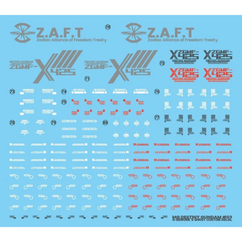 G-Rework CD-M101 Premium Decal for MG Destiny Gundam - Image 32