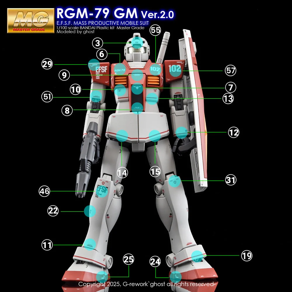 G-Rework CD-M118 Premium Decal for MG GM Ver2.0 - Image 11