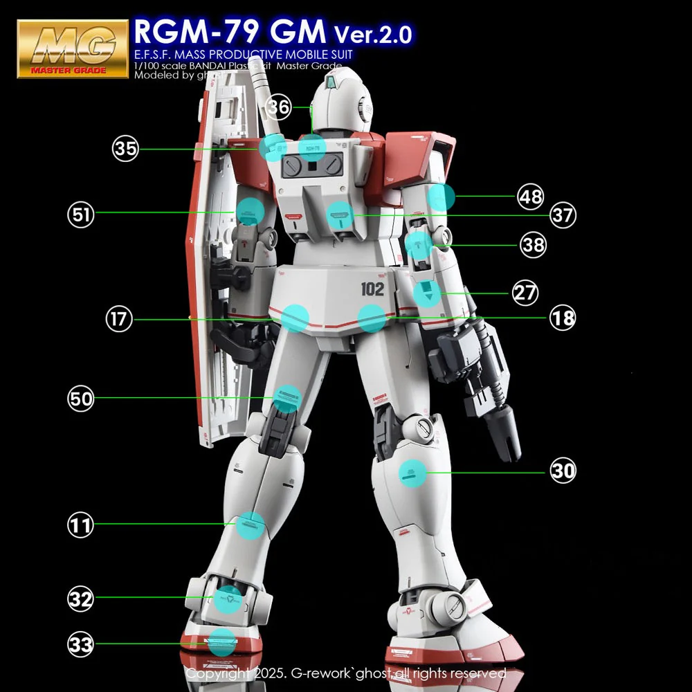 G-Rework CD-M118 Premium Decal for MG GM Ver2.0 - Image 12