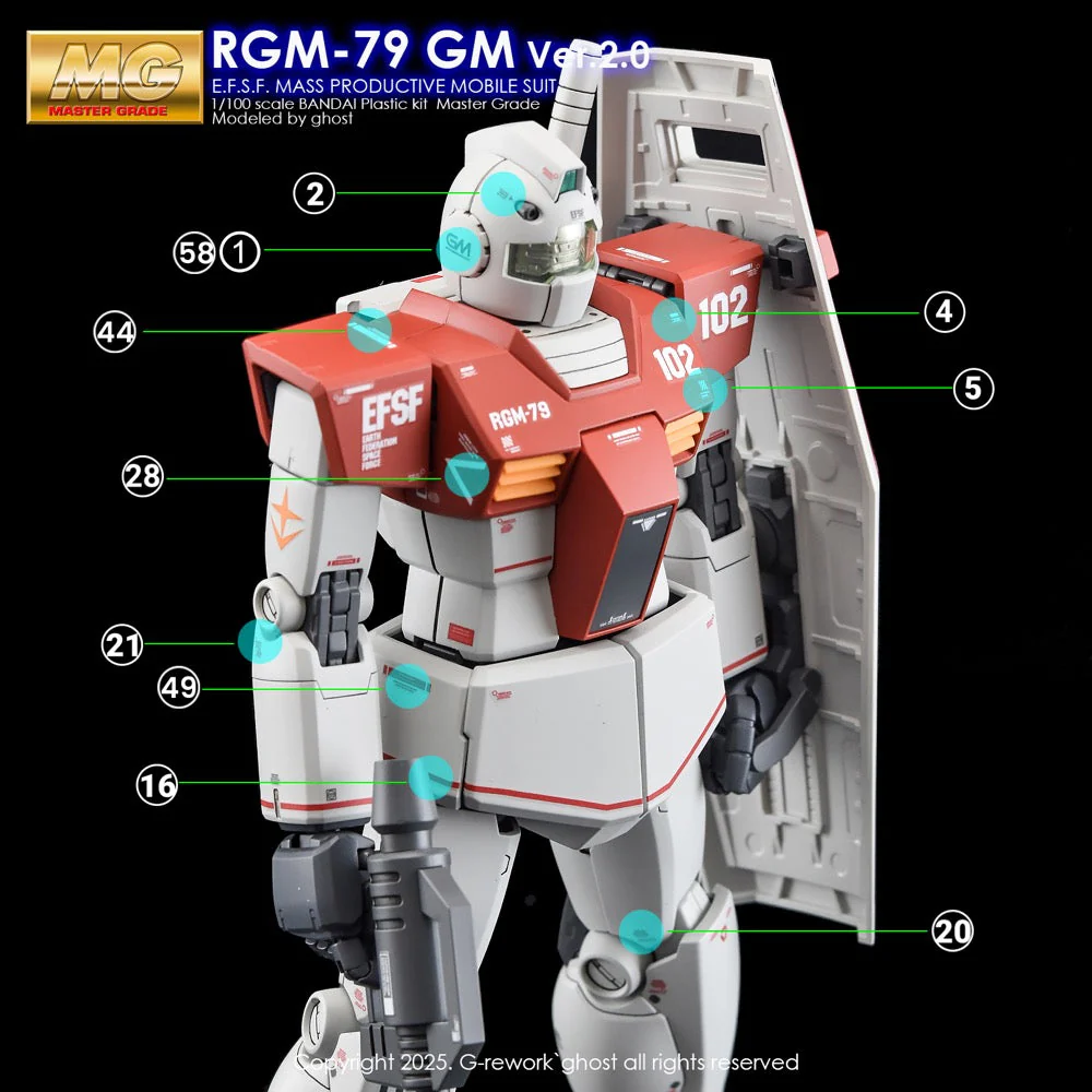 G-Rework CD-M118 Premium Decal for MG GM Ver2.0 - Image 13