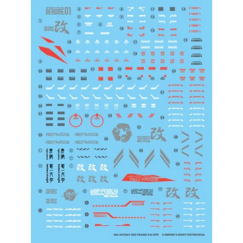 G-Rework CD-M130 Premium Decal for MG Astray Red Frame Kai - Image 2