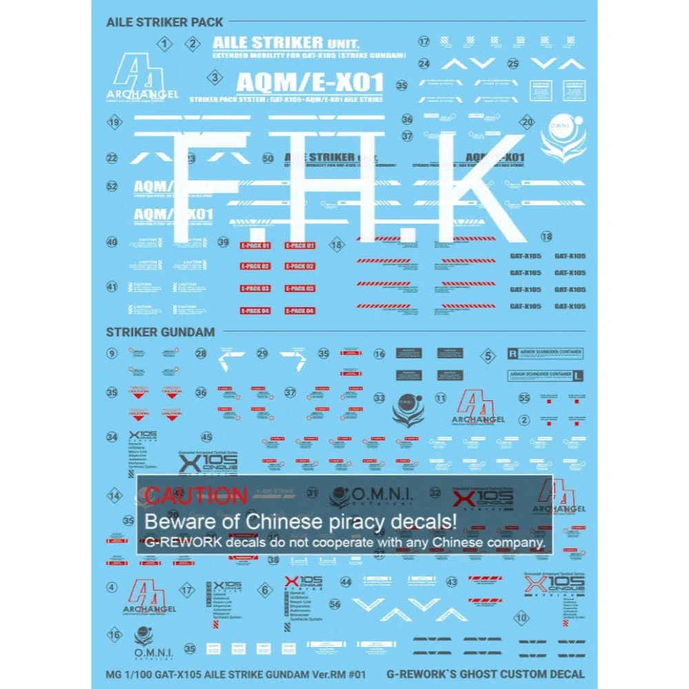 G-Rework CD-M169 Premium Decal for MG Aile Strike Ver. Rm - Image 2