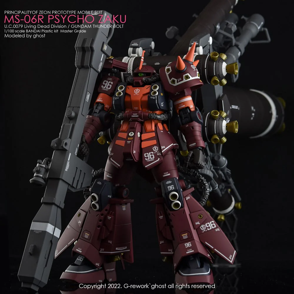 G-Rework CD-M194 Premium Decal for MG Psycho Zaku Thunder Bolt Ver. - Image 16