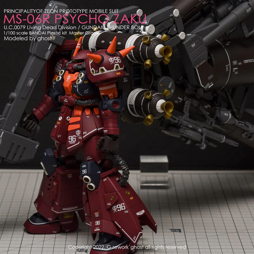 G-Rework CD-M194 Premium Decal for MG Psycho Zaku Thunder Bolt Ver. - Image 6