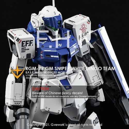 G-Rework CD-M195-W Premium Decal for MG RGM-79SP GM Sniper II [White Dingo] - Image 10