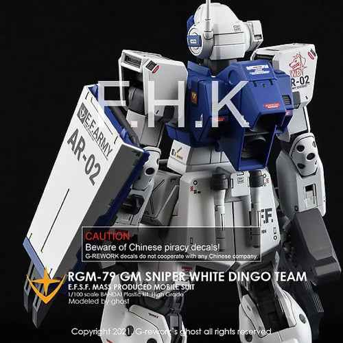 G-Rework CD-M195-W Premium Decal for MG RGM-79SP GM Sniper II [White Dingo] - Image 6