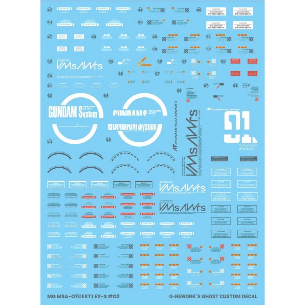 G-Rework CD-M209 Premium Decal for MG Ex-S 1.5 - Image 14