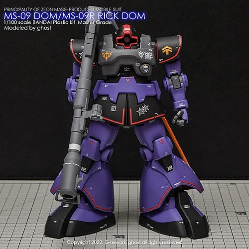 G-Rework CD-M219-20 Premium Decal for MG Dom 1.5/ Rick Dom 1.5