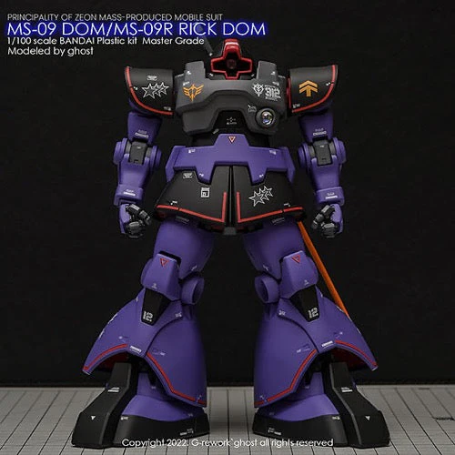 G-Rework CD-M219-20 Premium Decal for MG Dom 1.5/ Rick Dom 1.5 - Image 7