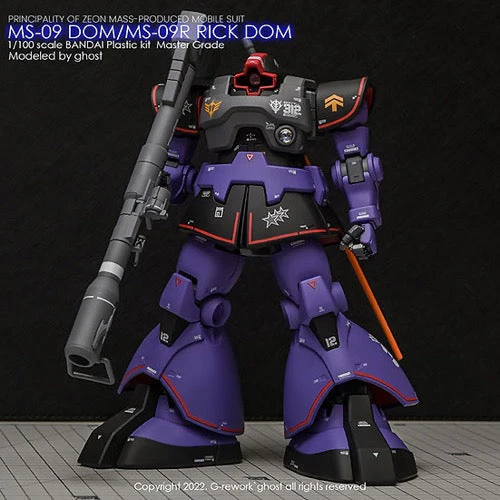 G-Rework CD-M219-20 Premium Decal for MG Dom 1.5/ Rick Dom 1.5 - Image 8