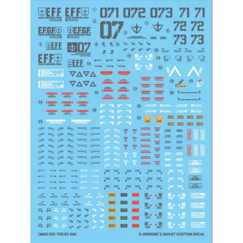 G-Rework CD-M40 Premium Decal for MG RGm-79G Gm Ground Type - Image 2