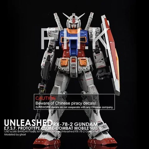 G-Rework CD-P19 Premium Decal for PG Unleashed Rx-78-2 Gundam - Image 6