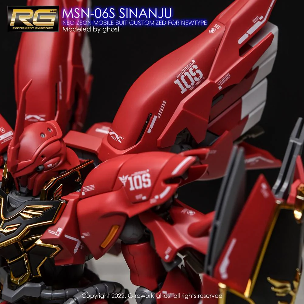 G-Rework CD-RG22 Premium Decal for RG Sinanju - Image 9