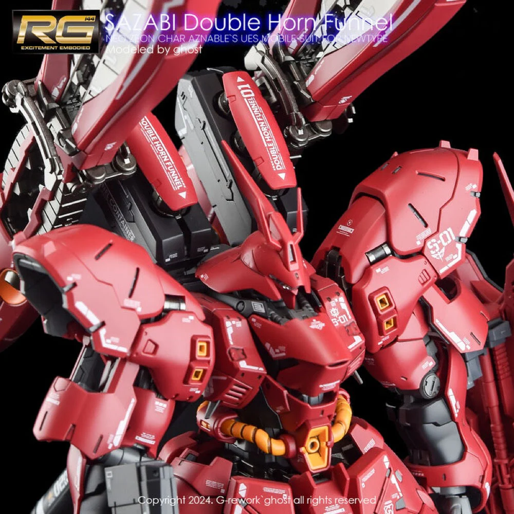 G-Rework CD-RG29-DH Premium Decal for RG Sazabi Double Horn (Sazabi Decals Not Included) - Image 5