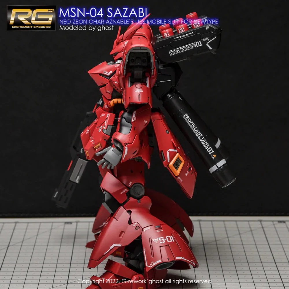 G-Rework CD-RG29 Premium Decal for RG Sazabi (v2.0) - Image 5