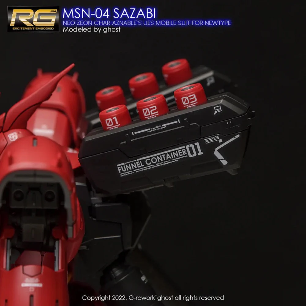G-Rework CD-RG29 Premium Decal for RG Sazabi (v2.0) - Image 6